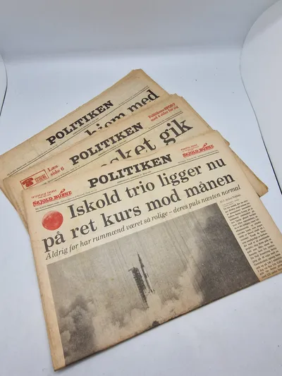 Lot originale aviser - månelandingen