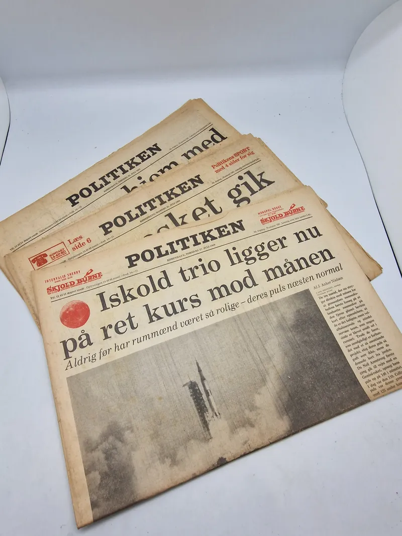 Lot originale aviser - månelandingen