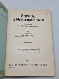 Original tysk ww2 bog - Erziehung im Großdeutschen Reich
