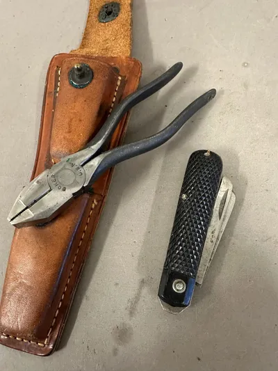 Original Engelsk Kniv og WW2 tang