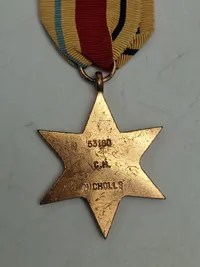 Original The Africa Star Navgiven til sydafrikaner - ww2