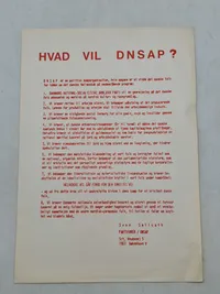 Original DNSAP flyer -Tidlig efterkrigs Nazistparti