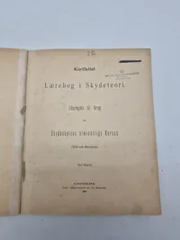 Lærebog i skydeterori - 1895