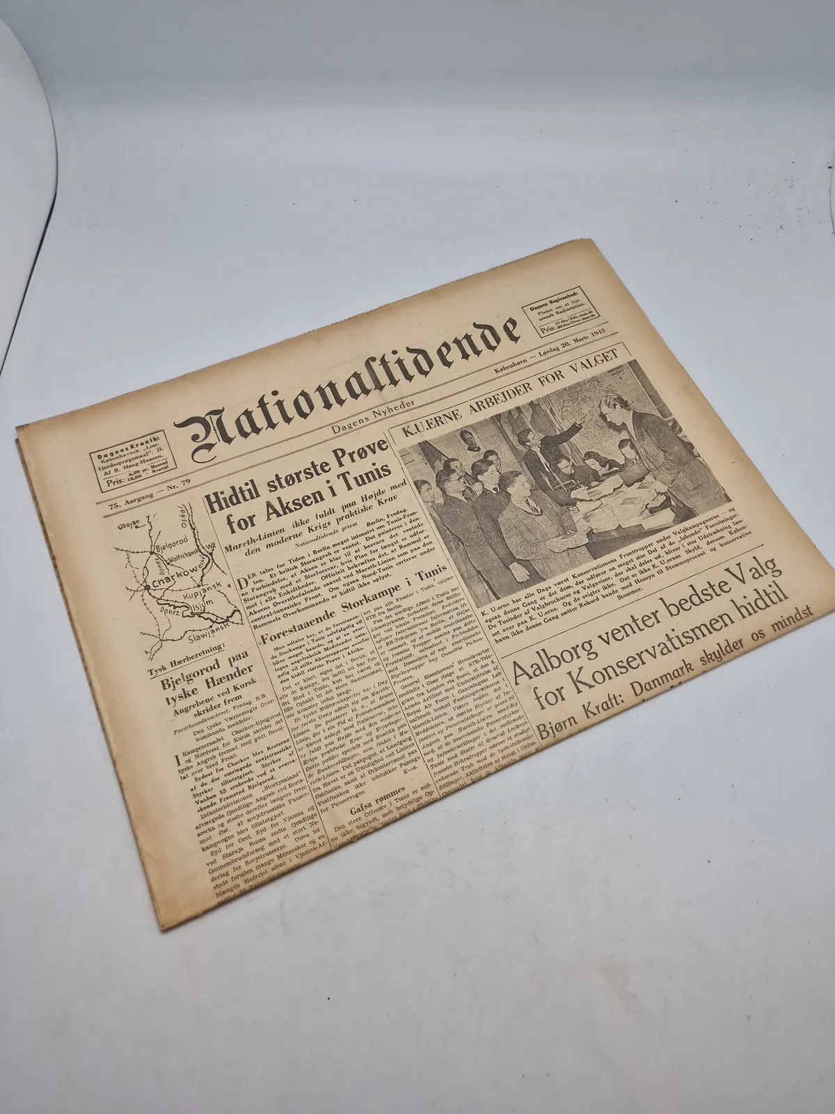 Originalt eks af Nationaltidende 1943