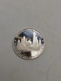 Original dansk sterlingsølv mønt - statsbesøg i USSR