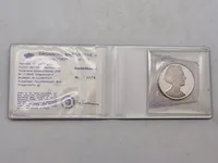 Original dansk sterlingsølv mønt - statsbesøg i USSR