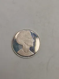 Original dansk sterlingsølv mønt - statsbesøg i USSR