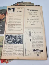 Samling originale signalblade - ww2