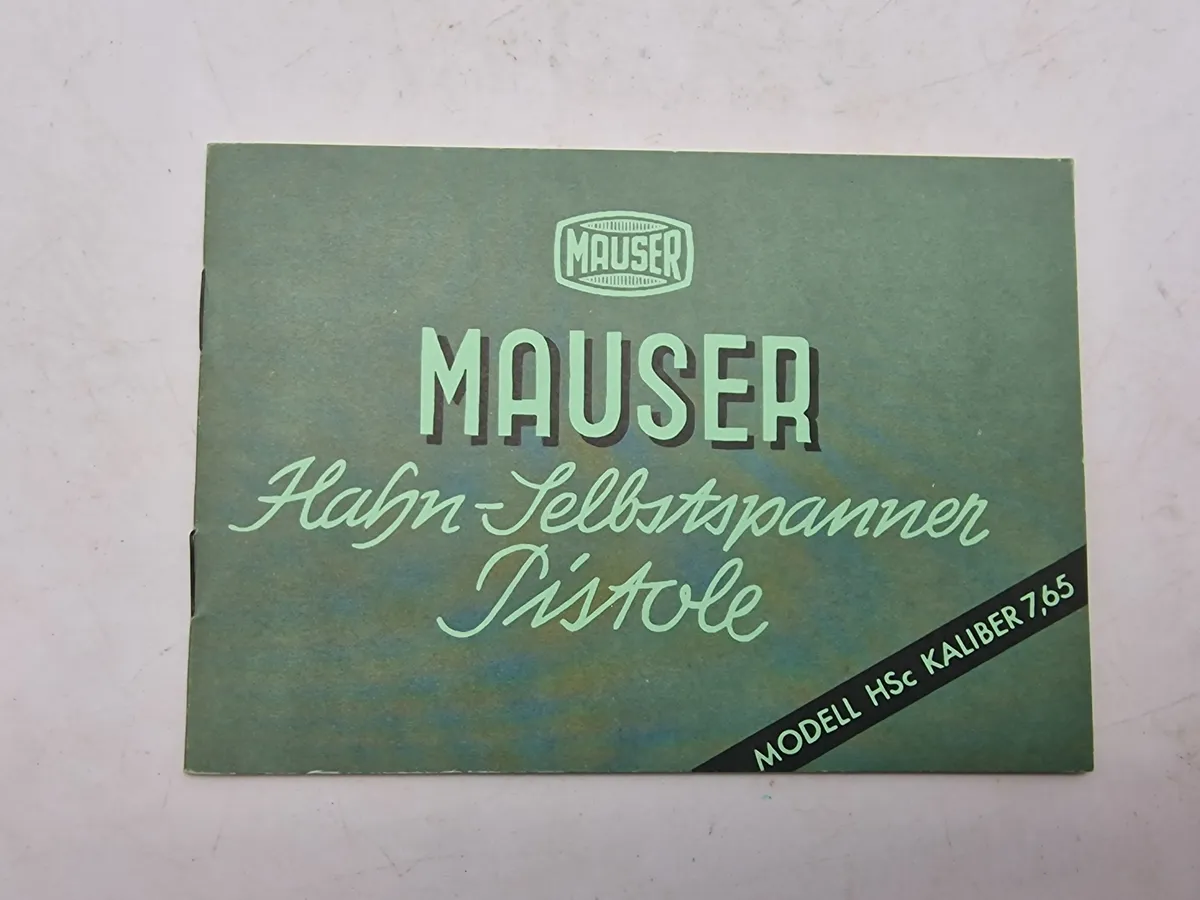 Instruktions manual for Mauser model HSC