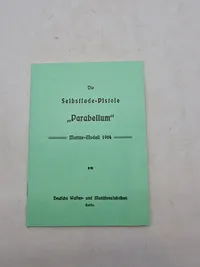 Instruktions manual for Luger marine model 1904 - genoptryk