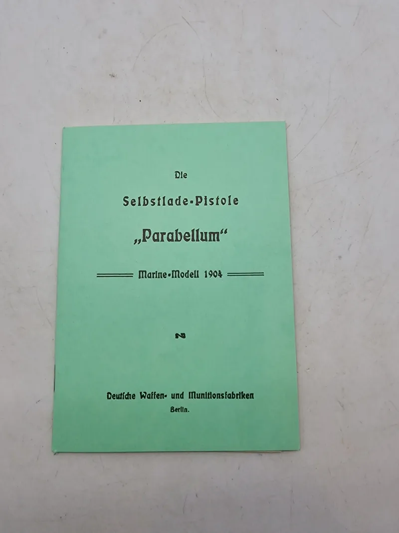 Instruktions manual for Luger marine model 1904 - genoptryk