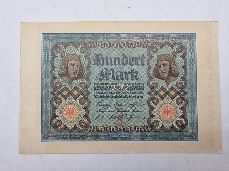 Original tysk Reichbanknote  UNC