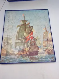 Original og komplet puslespil - slaget ved Køge bugt