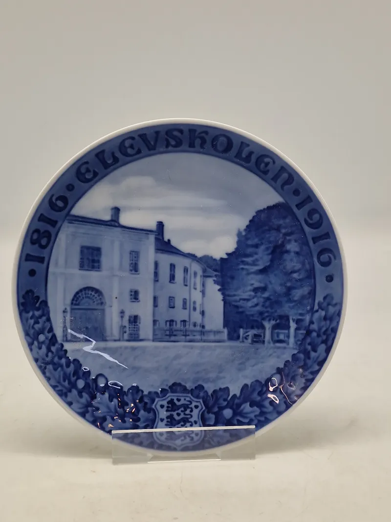Original Royal Copenhagen plakette - Elevskolen 1816-1916