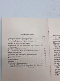 Tysk instruktions manual for MP40 maskinpistol -genoptryk