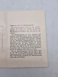 Tysk instruktions manual for MP40 maskinpistol -genoptryk