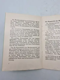 Tysk instruktions manual for MP40 maskinpistol -genoptryk