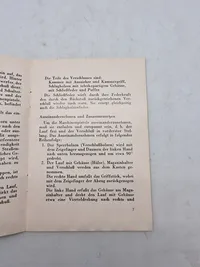 Tysk instruktions manual for MP40 maskinpistol -genoptryk