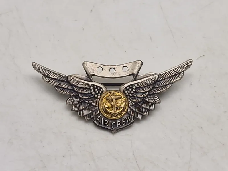 Original amerikansk aircrew wing fra ww2 af sterlingsølv
