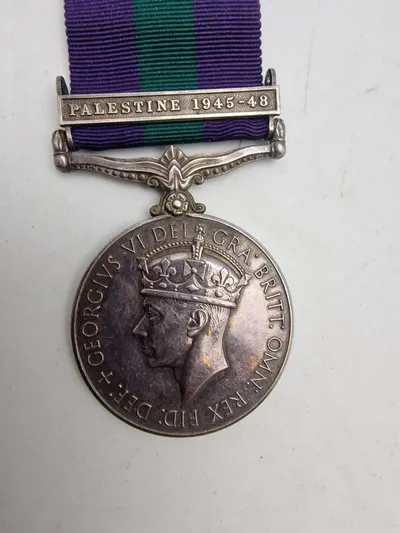 Original palestine medal 1945-48 Navngiven