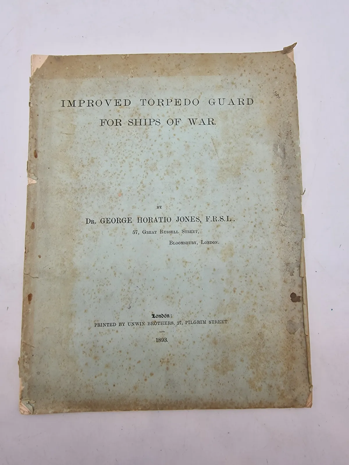 Improved torpedo guard for ships of war