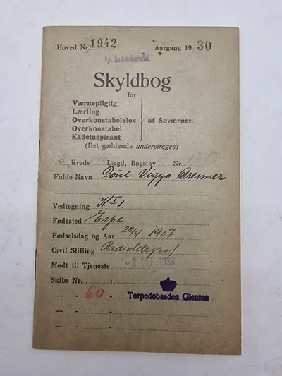 Skyldbog Dansk Torpedo båd