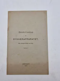 Beskrivelse af dykkerapparatet 1912