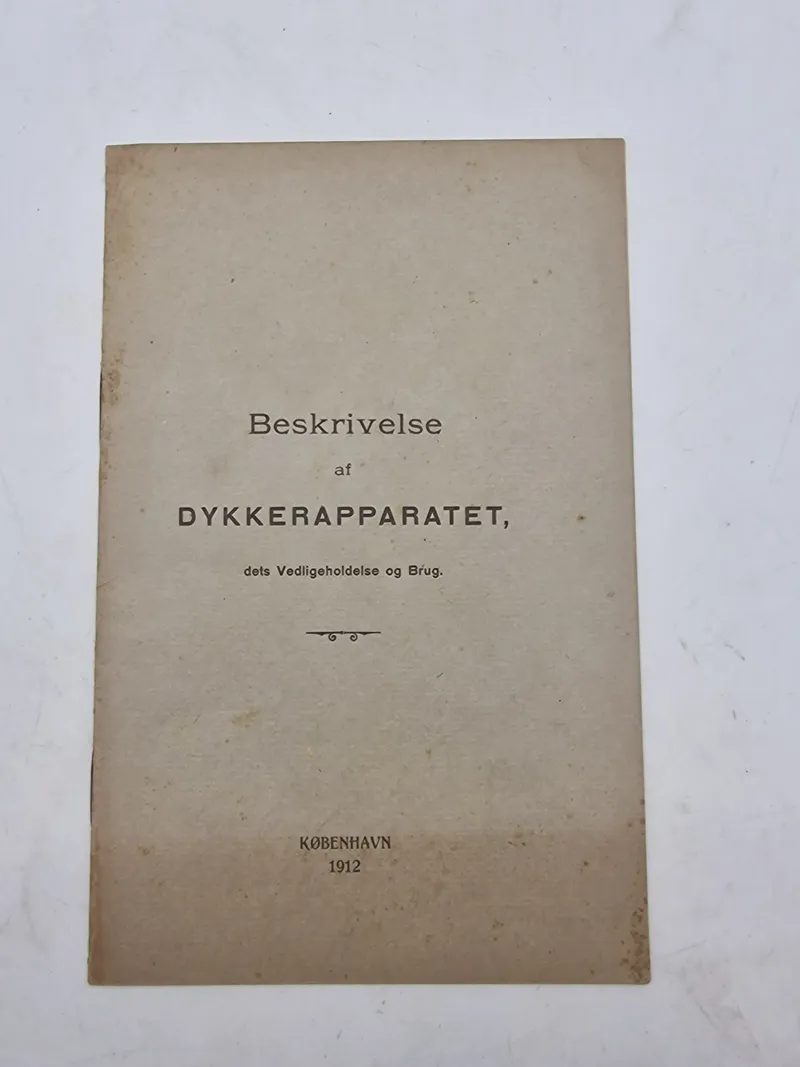 Beskrivelse af dykkerapparatet 1912