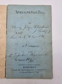 Sjældent originalt Lot med soldaterbog på 1864 soldat