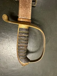 Original Dansk 1858 sabel, udleveret Krone 16, veludført