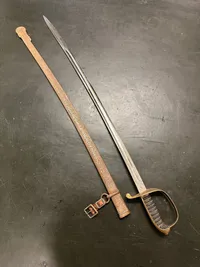 Original Dansk 1858 sabel, udleveret Krone 16, veludført