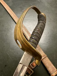 Original Dansk 1858 sabel, udleveret Krone 16, veludført