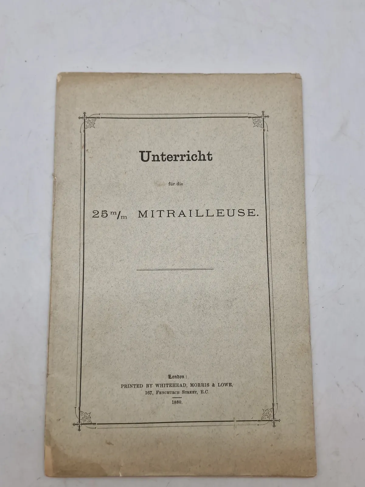Original Tysk Unterricht 25 mm Mitailleuse