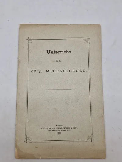 Original Tysk Unterricht 25 mm Mitailleuse