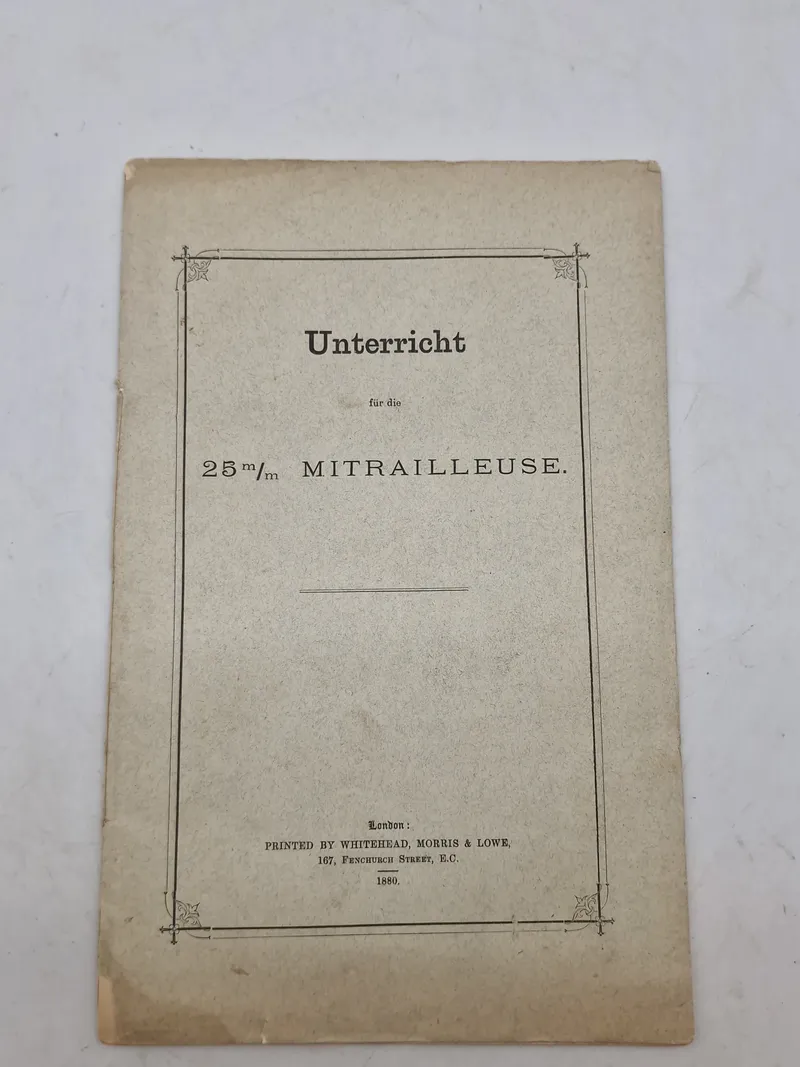 Original Tysk Unterricht 25 mm Mitailleuse
