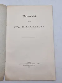 Original Tysk Unterricht 25 mm Mitailleuse