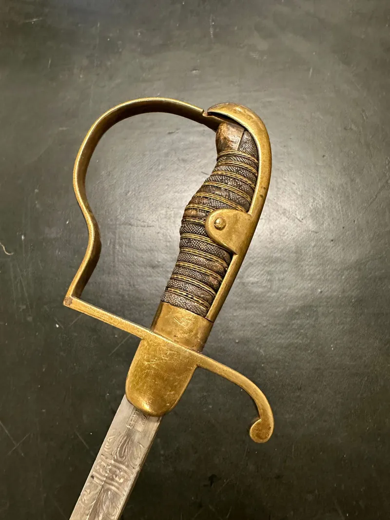 Original Dansk 1899/1904 sabel med pragtklinge med rigsvåben mm.