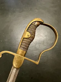 Original Dansk 1899/1904 sabel med pragtklinge med rigsvåben mm.