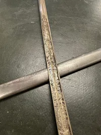 Original Dansk 1899/1904 sabel med pragtklinge med rigsvåben mm.