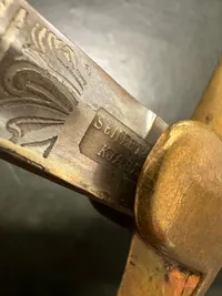 Original Dansk 1899/1904 sabel med pragtklinge med rigsvåben mm.