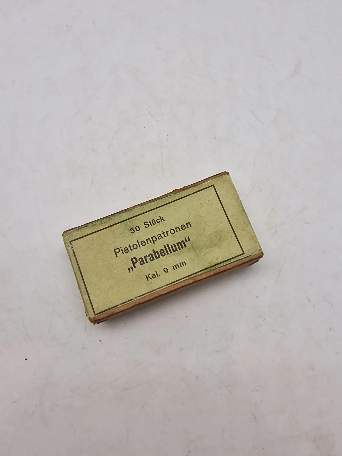 Original æske til 9 mm parabellum patroner - ww2