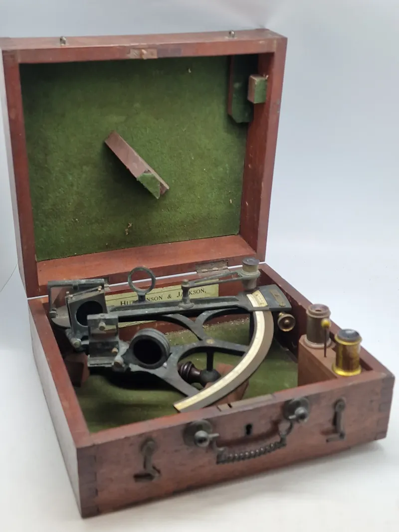 Original Antik Engelsk sekstant i kasse