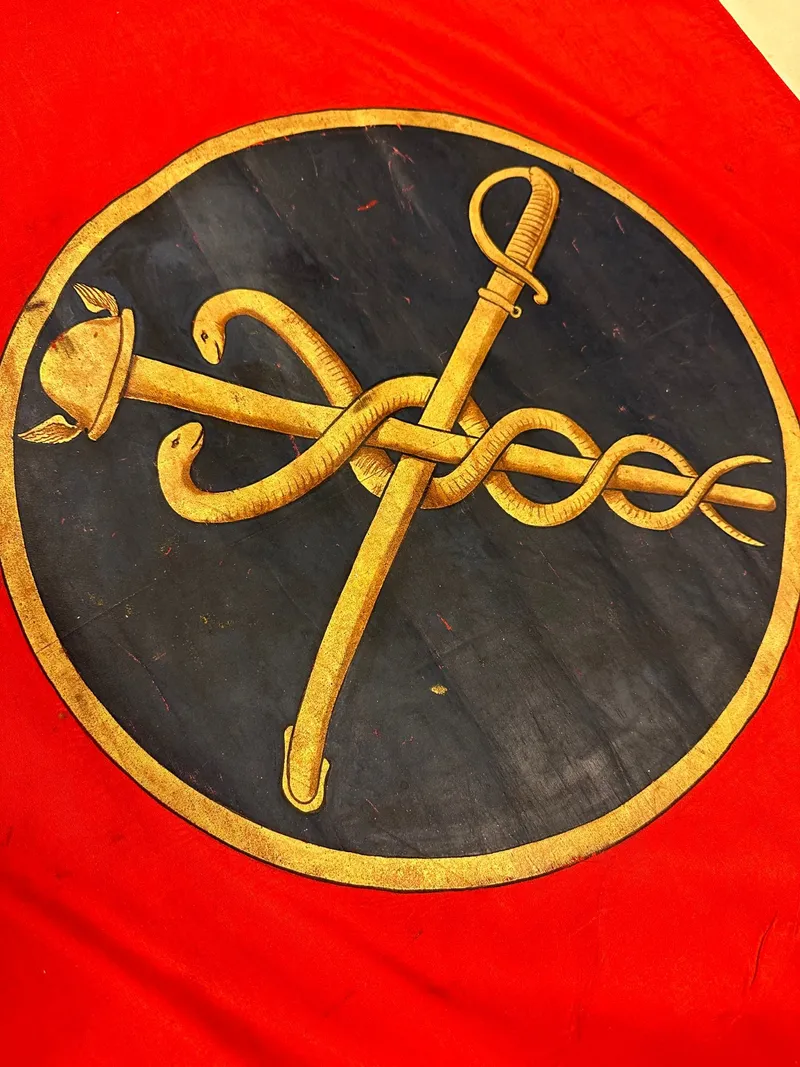 Original Dansk militær silkefane