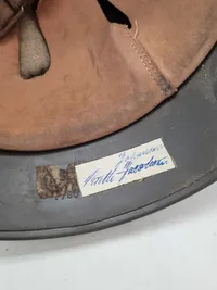 Original tysk M/40 hjelm brugt af brandvæsnet efter ww2
