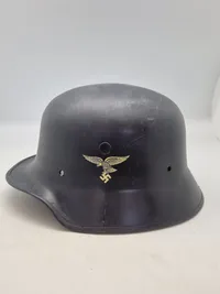 Original tysk ww2 fiber hjelm/parade hjelm med senere decal