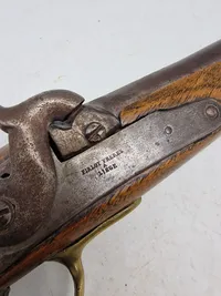 Belgisk militær perkussions rytterpistol, som dansk Ringhanepistol