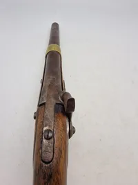 Belgisk militær perkussions rytterpistol, som dansk Ringhanepistol