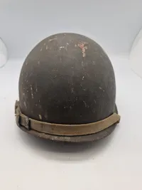 Original amerikansk stålhjelm med  inderliner