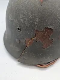 Original amerikansk stålhjelm med  inderliner