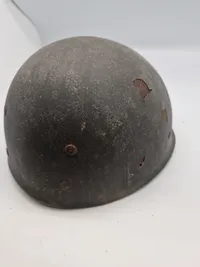 Original amerikansk stålhjelm med  inderliner
